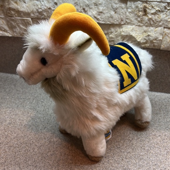 Vintage 1978 U.S. Navy Academy Mascot Billy the Goat Plush Stuffed Ram - Dakin - Picture 15 of 16